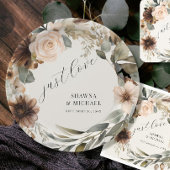 フローラ秋紅葉ミュートBOHO結婚の ペーパープレート