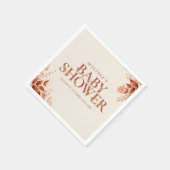 フローラ秋素朴秋ベビーシャワー スタンダードカクテルナプキン (角)