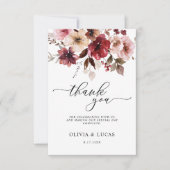フローラ秋素朴紅葉結婚ズ サンキューカード (正面)