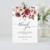 フローラ秋素朴紅葉結婚ズ サンキューカード (スタンド正面)