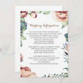 フローラ秋結婚アイボリーの情報挿入 エンクロージャーカード (正面/裏面)