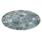 フローラ秋：季節エレガントデザイン カッティングボード (角)