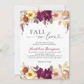 フローラ秋inラブハートスクリプトブライダルシャワー 招待状 (正面)