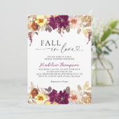 フローラ秋inラブハートスクリプトブライダルシャワー 招待状 (スタンド正面)