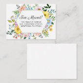 フローラ移動告知ミニカードを移動 コーリングカード (正面/裏面)