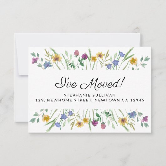 フローラ移動告知ミニカードを移動 ノートカード (正面)