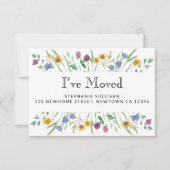 フローラ移動告知ミニカードを移動 ノートカード (正面)