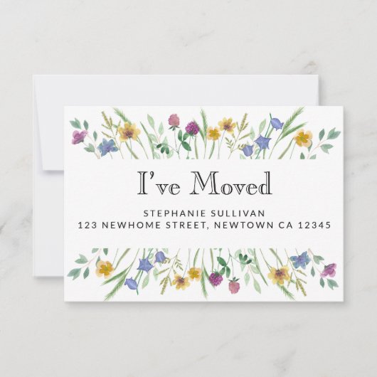 フローラ移動告知ミニカードを移動 ノートカード (正面)