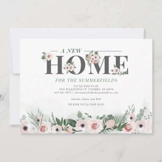 フローラ移動Botanical新しいアドレス移動 案内状 (正面)