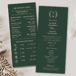 フローラ積み上げモノグラムイニシャル結婚式 プログラム