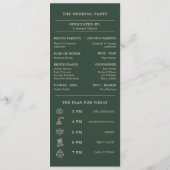 フローラ積み上げモノグラムイニシャル結婚式 プログラム (裏面)