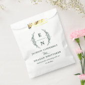 フローラ積み重ねイニシャルモノグラム結婚ズ フェイバーバッグ (封をした状態)