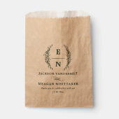 フローラ積み重ねイニシャルモノグラム結婚ズ フェイバーバッグ (正面)