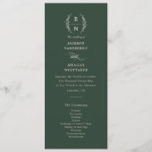 フローラ積み重ねモノグラムイニシャル結婚ズ プログラム (正面)