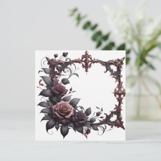 フローラ空白の招待状の発表テンプレート 招待状 (スタンド正面)