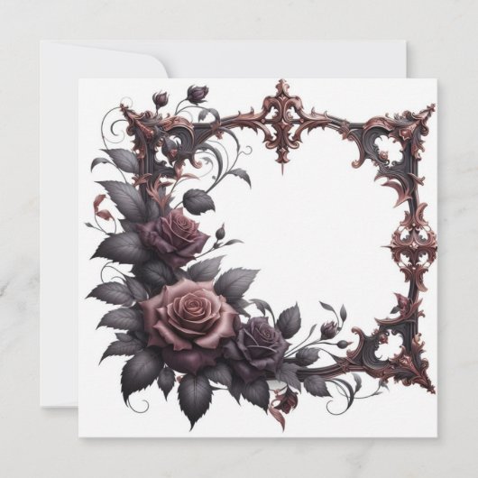 フローラ空白の招待状の発表テンプレート 招待状 (正面)