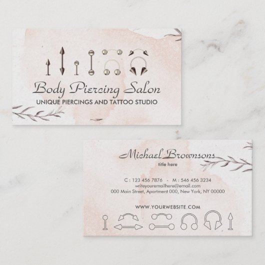 フローラ穿孔医 名刺 (正面/裏面)