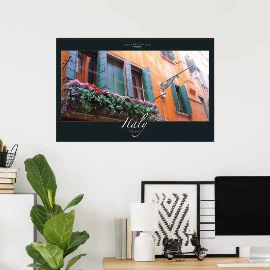 フローラ窓 ポスター (ホームオフィス)