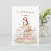 フローラ童話プリンセス子供の誕生日パーティー 招待状 (スタンド正面)