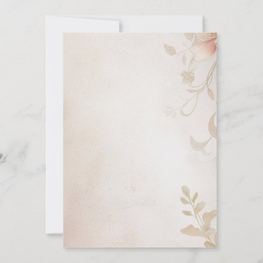 フローラ童話プリンセス子供の誕生日パーティー 招待状 (裏面)