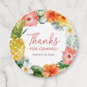 フローラ第1ルアウ(ハワイ式宴会)誕生日 フェイバータグ (正面)