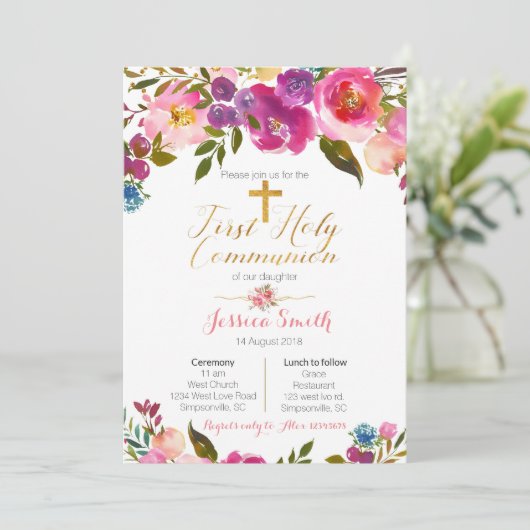 フローラ第1回聖餐会招待状メキシコ 招待状 (スタンド正面)