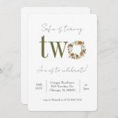 フローラ第2誕生日招待状 招待状 (正面/裏面)