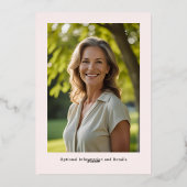 フローラ第40回サプライズ誕生日テンプレート 箔招待状 (裏面)