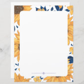 フローラ筆記用紙 – ヒマワリ (正面/裏面)