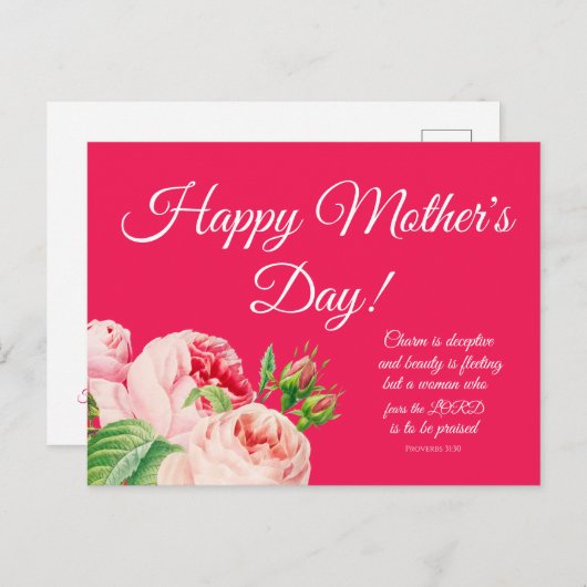 フローラ箴言31母の日はがき ポストカード (正面/裏面)