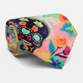 フローラ糖スカル絵を描ズ ネクタイ (ロール)
