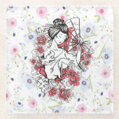 フローラ系 ガラスコースター (正面)