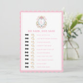 フローラ紋 |お茶をこぼす |ブライダルシャワー 招待状 (スタンド正面)