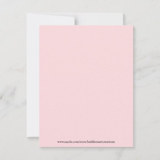 フローラ紙の感動的用語カード サンキューカード (裏面)