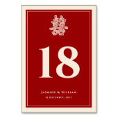 フローラ紙はダブル幸福を切中国のり結婚取る テーブルナンバー (正面)