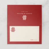 フローラ紙はダブル幸福を切中国のり結婚取る プレイスカード (外部開封)