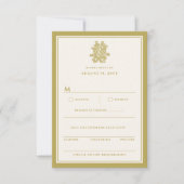 フローラ紙はダブル幸福を切中国のり結婚取る 出欠カード (正面)