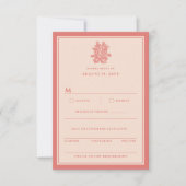 フローラ紙はダブル幸福を切中国のり結婚取る 出欠カード (正面)