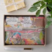 フローラ紙コラージュ混合メディアティッシュペーパー 薄葉紙 (ギフト)