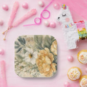 フローラ紙ナプキン ペーパープレート (パーティー)