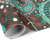 フローラ素子を用いたペイズリーシームレスパターン ラッピングペーパー (ロールコーナー)