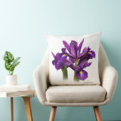 フローラ素晴らしオランダアイリスパープルセンセーション クッション (椅子)