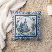 フローラ素晴らしパレスchinoisery toileモノグラム クッション (ブランケット)