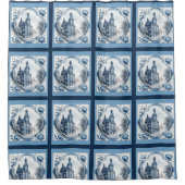 フローラ素晴らしパレスchinoisery toileモノグラム シャワーカーテン (正面)