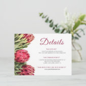 フローラ素晴らしピンクプロテア結婚のエンクロージャカード (スタンド正面)