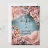 フローラ素晴らしブーケ選結婚択ラグジュアリー 招待状 (正面)