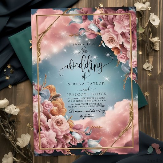 フローラ素晴らしブーケ選結婚択ラグジュアリー 招待状