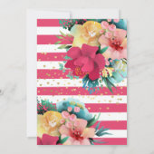 フローラ素晴らしベビー開花ベビーシャワー 招待状 (裏面)