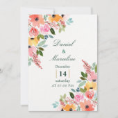 フローラ素晴らし結婚式招待状 招待状 (正面)