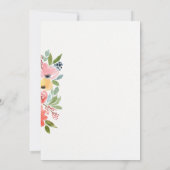 フローラ素晴らし結婚式招待状 招待状 (裏面)